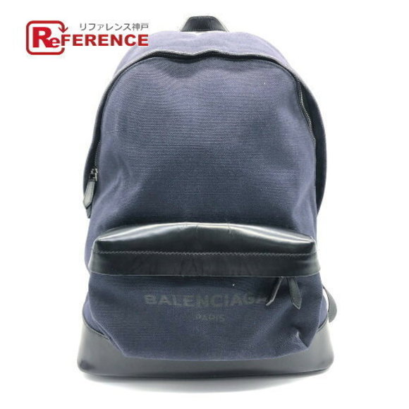 Balenciaga Backpack Leather Navy Blue - Picture 1 of 9